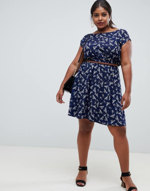 Vestido con y estampado pájaros de Yumi Plus | ASOS