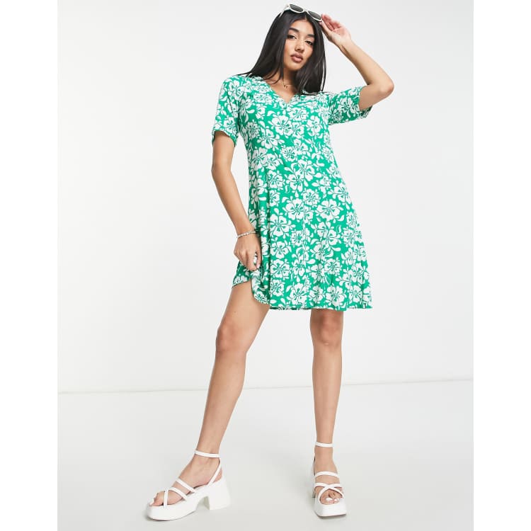 Vestido floral store hibisco