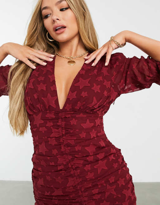 Vestidos sales cortos guindas