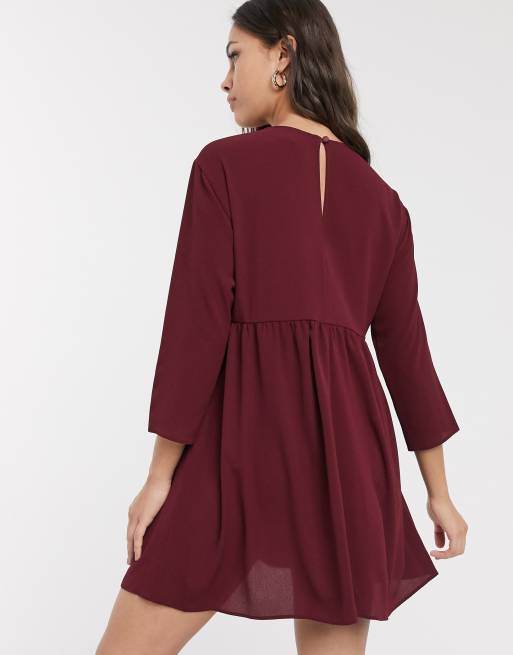 Vestidos color vino manga larga 2025