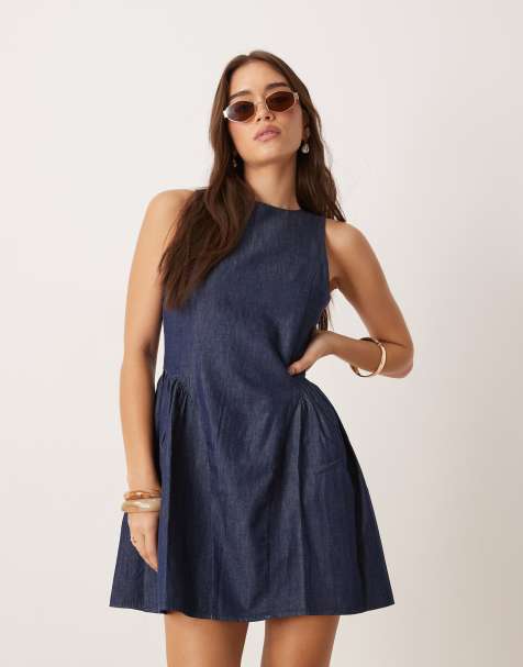 Vestido corto azul añil estructurado Penelope de Nobody's Child - view 1