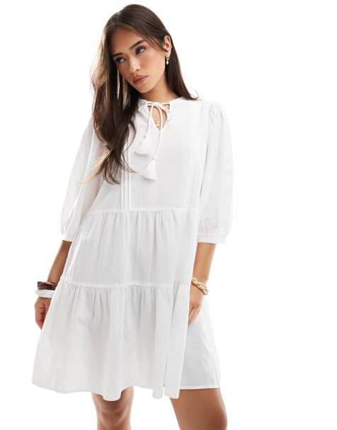 Vestido corto blanco de corte amplio de Vero Moda - view 1