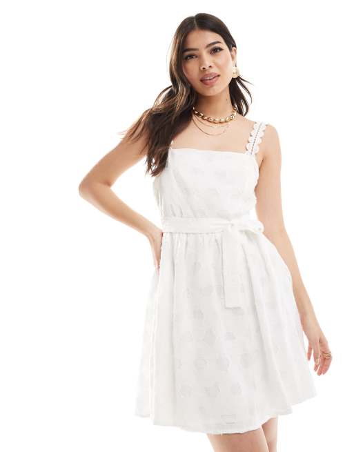 Vestido corto blanco de organza Freya de French Connection, 4 de 4
