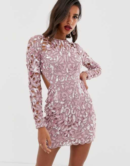 Vestido corto con espalda abierta y lentejuelas de ASOS EDITION