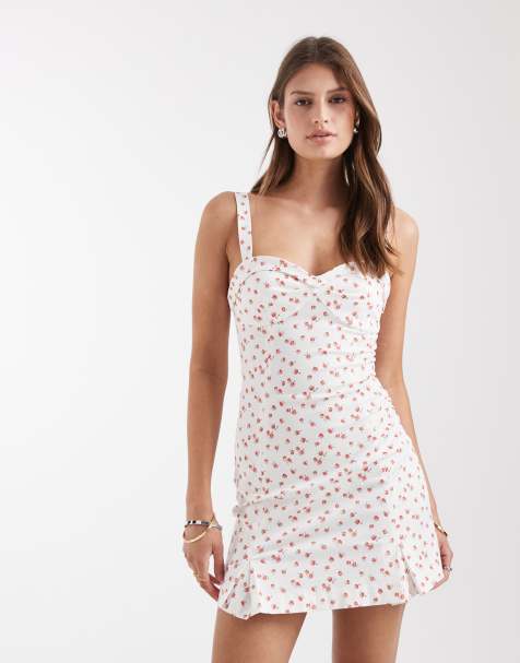 Vestido corto con estampado floral y detalle de paneles de ASOS DESIGN - view 1