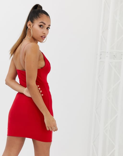 Vestido rojo corto online de tirantes