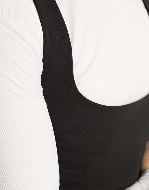 Vestido estilo 2 en 1 con camiseta manga de punto roma ASOS DESIGN | ASOS