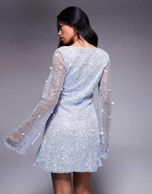 flecos asos vestidos manga larga