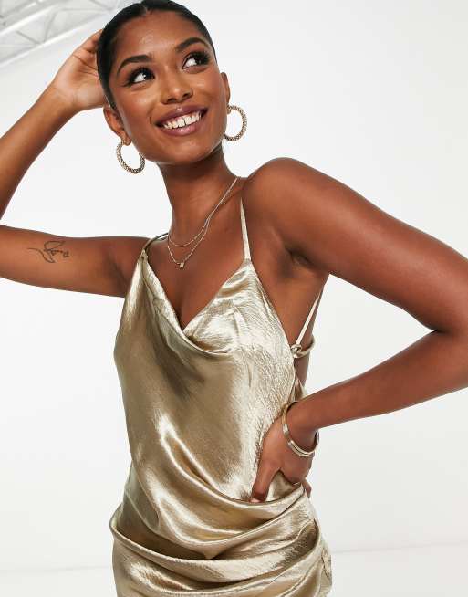 Asos vestido saten hot sale