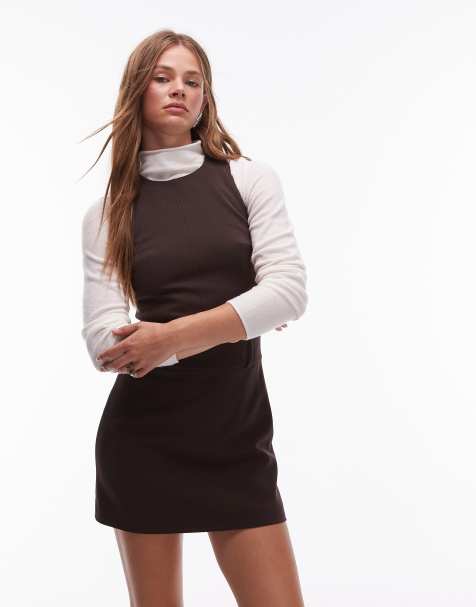 Vestido corto marrón estilo pichi de & Other Stories - view 1