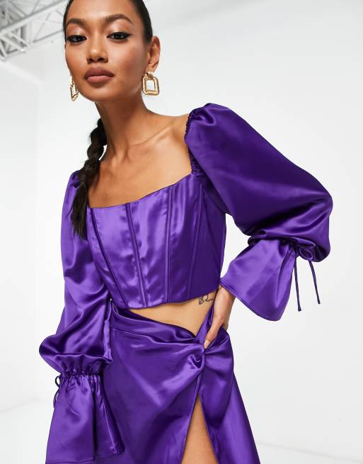 Vestidos morados online cortos