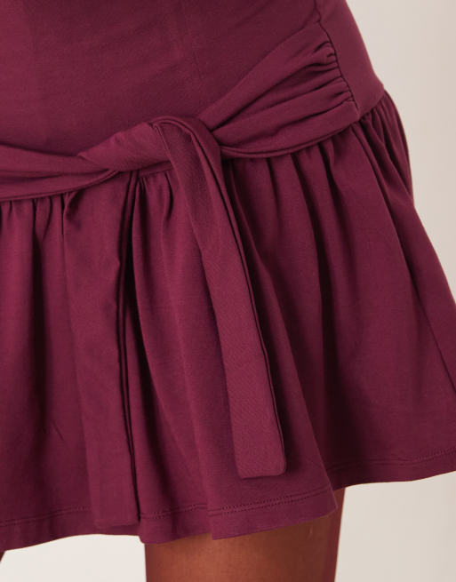 Vestido corto morado intenso de punto Supriati de Motel, 3 de 4