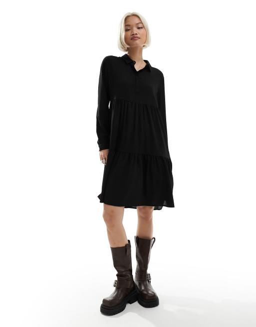 Vestido corto negro amplio de JDY, 2 de 4