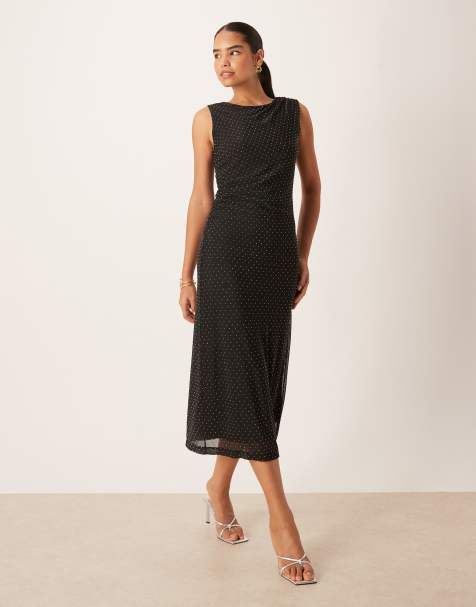 Vestido corto negro con strass de VILA - view 1