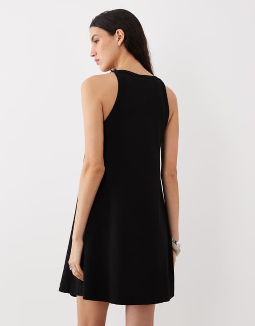 Vestido corto negro de corte trapecio de ASOS DESIGN, 4 de 4