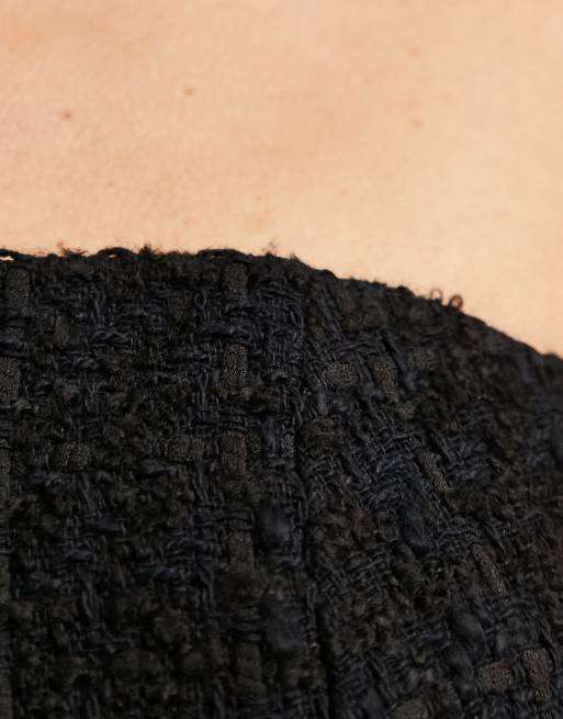 Vestido corto negro estilo corsé de tweed de & Other Stories, 3 de 4