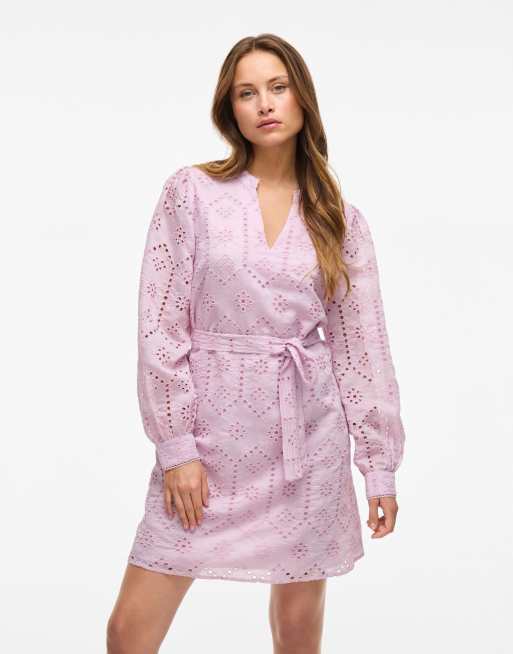 Vestido corto rosa orquídea de VILA
