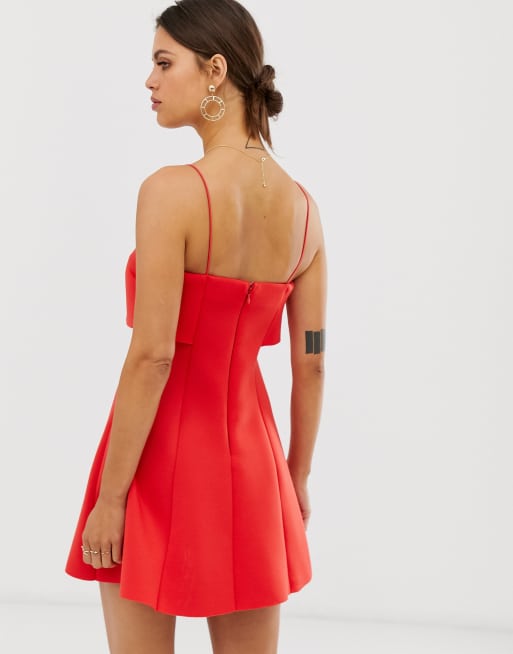 Vestido corto skater de neopreno con top corto de ASOS DESIGN, 2 de 4