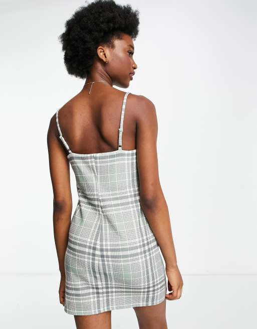 Vestido corto tipo traje a cuadros preppy de punto de ASOS DESIGN (parte de un conjunto), 3 de 4