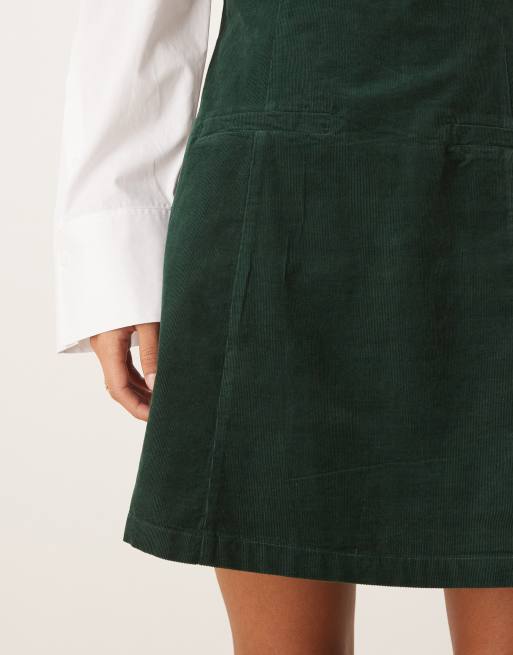 Vestido corto verde oscuro de corte recto y estilo pichi Boston de Nobody's Child, 3 de 4