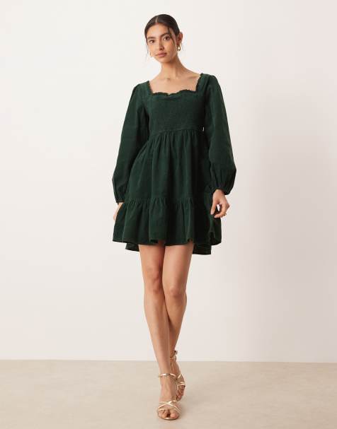 Vestido corto verde oscuro de manga larga Elsa de Nobody's Child - view 1