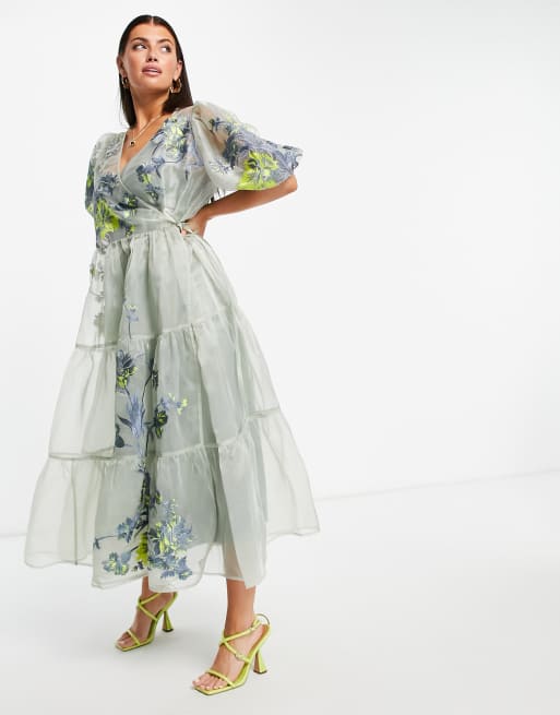 Vestido y con diseño bordado de organza ASOS Edition | ASOS