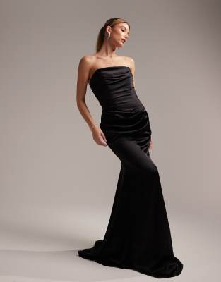 Vestidos Largos Para Damas De Honor Junior Con Escote En V Gris Acero main image 0