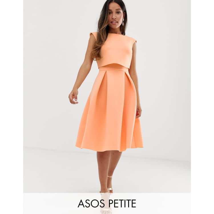 Vestido de graduación midi con top y espalda doblada DESIGN Petite | ASOS