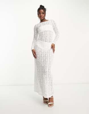 Vestido Corto De Novia Blanco/Marfil De Encaje - Hecho A Medida, Tallas Grandes, Ideal Para Boda O Té