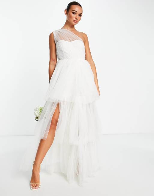 Vestido largo tul transparente deals