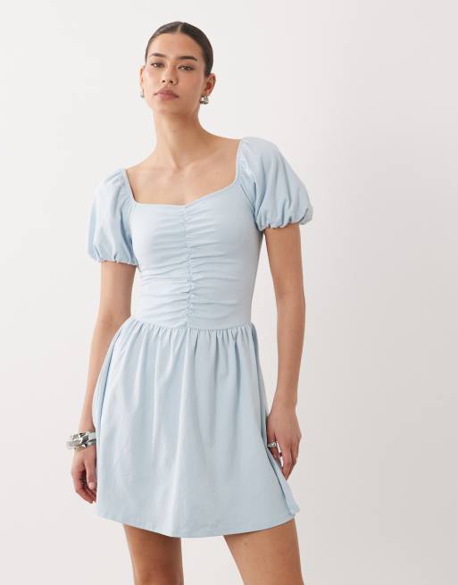 ASOS DESIGN - Vestido de tarde corto con detalle fruncido en la parte delantera, 3 de 5