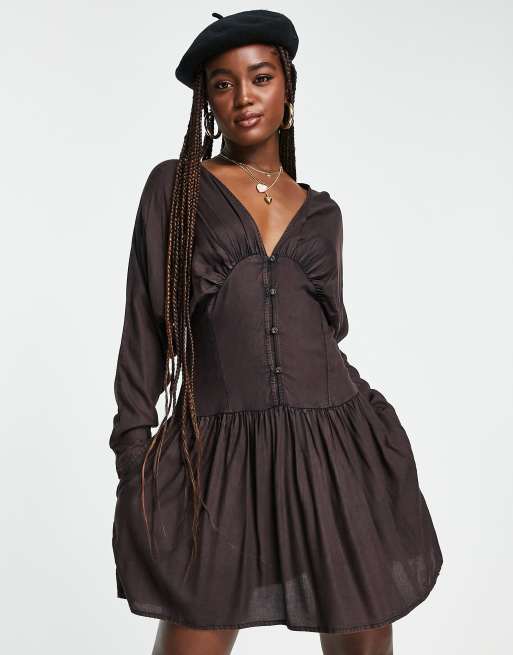 Vestido corto con acid wash cheap