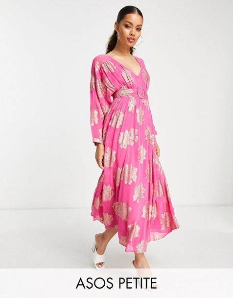 PrettyLittleThing Silky Slip Maxi Dress in Pink