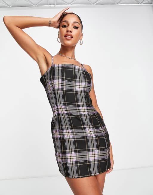 Vestido de traje corto a cuadros de estilo universitario de ASOS DESIGN, 4 de 4