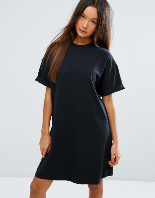 Vestido estilo camiseta con mangas remangadas Ultimate de ASOS DESIGN