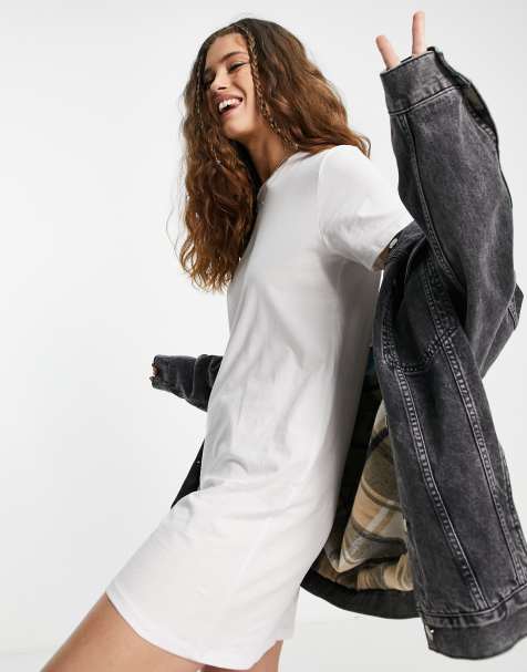 Vestido estilo camiseta en blanco de Only - view 1