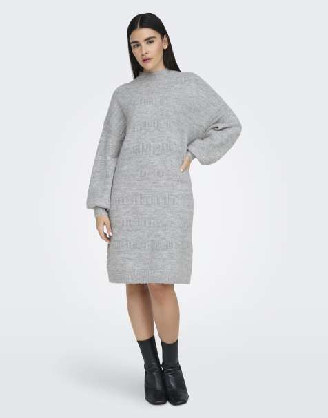 Vestido gris claro jaspeado de ONLY - view 1