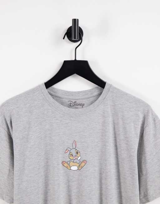 Vestido gris estilo camiseta de Tambor de Disney