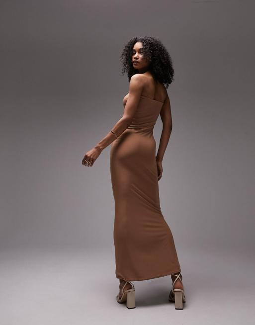Vestido entallado largo hot sale