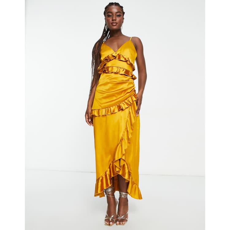 Vestidos color ocre largos best sale