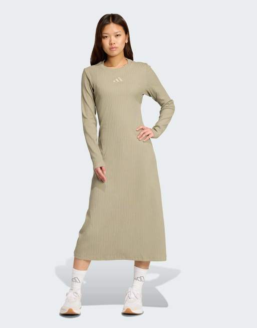 Vestido largo color piedra plateada All Szn Winterized de adidas Performance