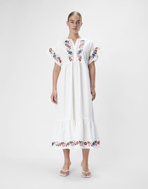 Vestido largo color tofu de Object - view 1
