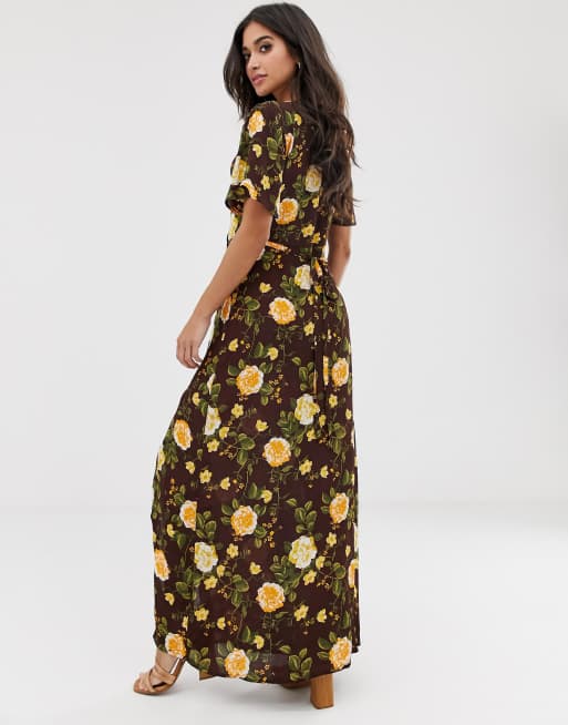 Vestido largo con estampado floral de Miss Selfridge Petite, 2 de 4