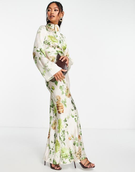 Vestido largo flores asos online