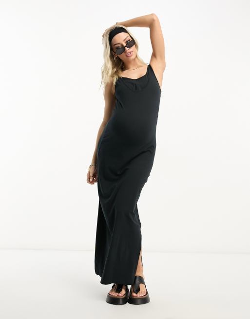 Vestido largo negro para lactancia de Mamalicious Maternity , 4 de 4
