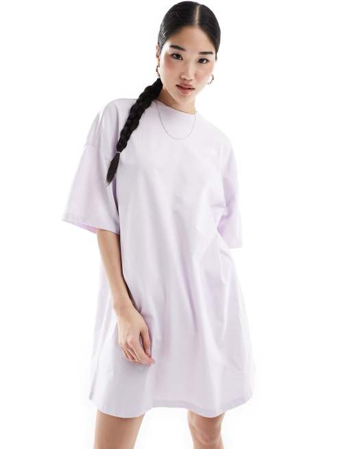 Vestido lila estilo camiseta con logo Simple Dome de The North Face, 3 de 4