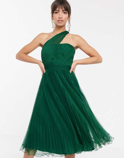 Vestido midi asimétrico de tul con bajo rígido de ASOS DESIGN, 4 de 4