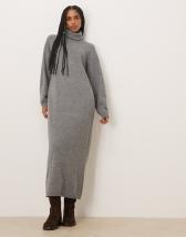 Heekpek Vestido Punto Mujer Invierno Manga Larga Cuello Alto Vestidos De Mujer Elegantes Vestido Otoño Ajustado Vestidos Jersey, Verde Militar, S