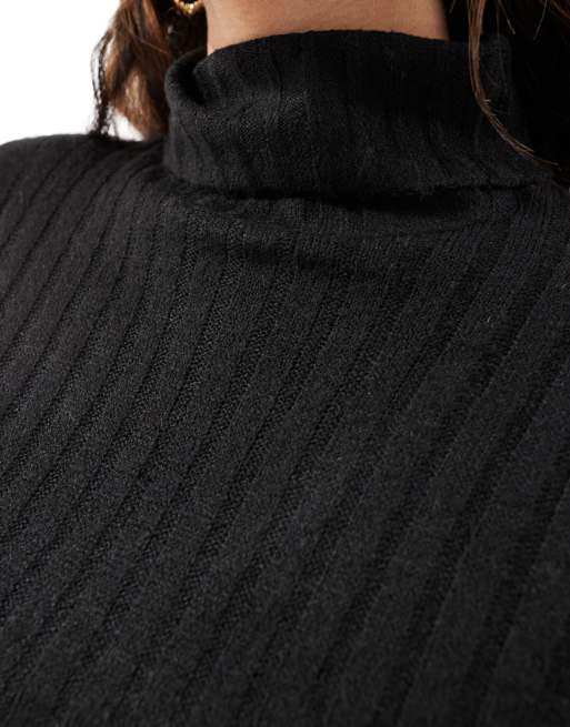 Vestido midi negro con diseño para lactancia de punto de Mamalicious Maternity, 3 de 4