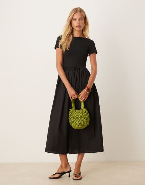 Vestido midi negro con espalda escotada Sarah de Nobody's Child - view 1